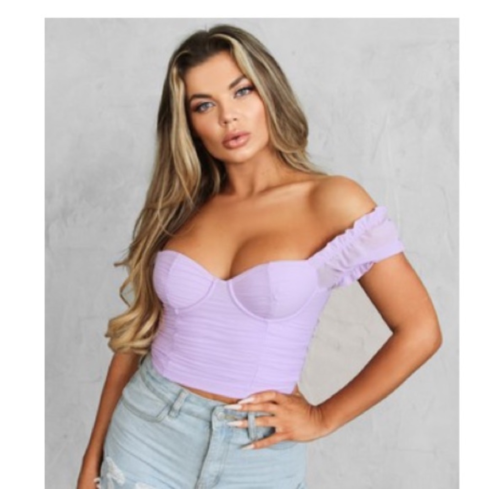 Mesh Puff Sleeve Top